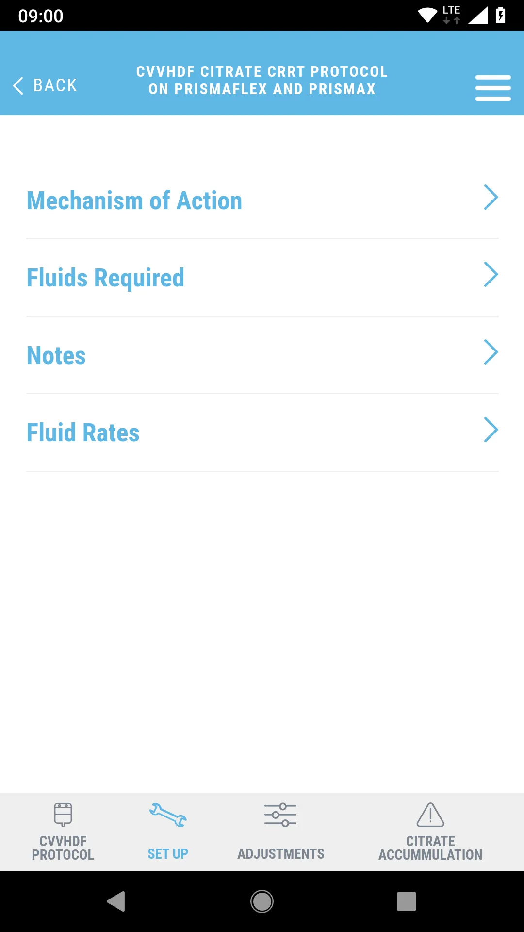 Prismaflex Citrate Protocol | Indus Appstore | Screenshot