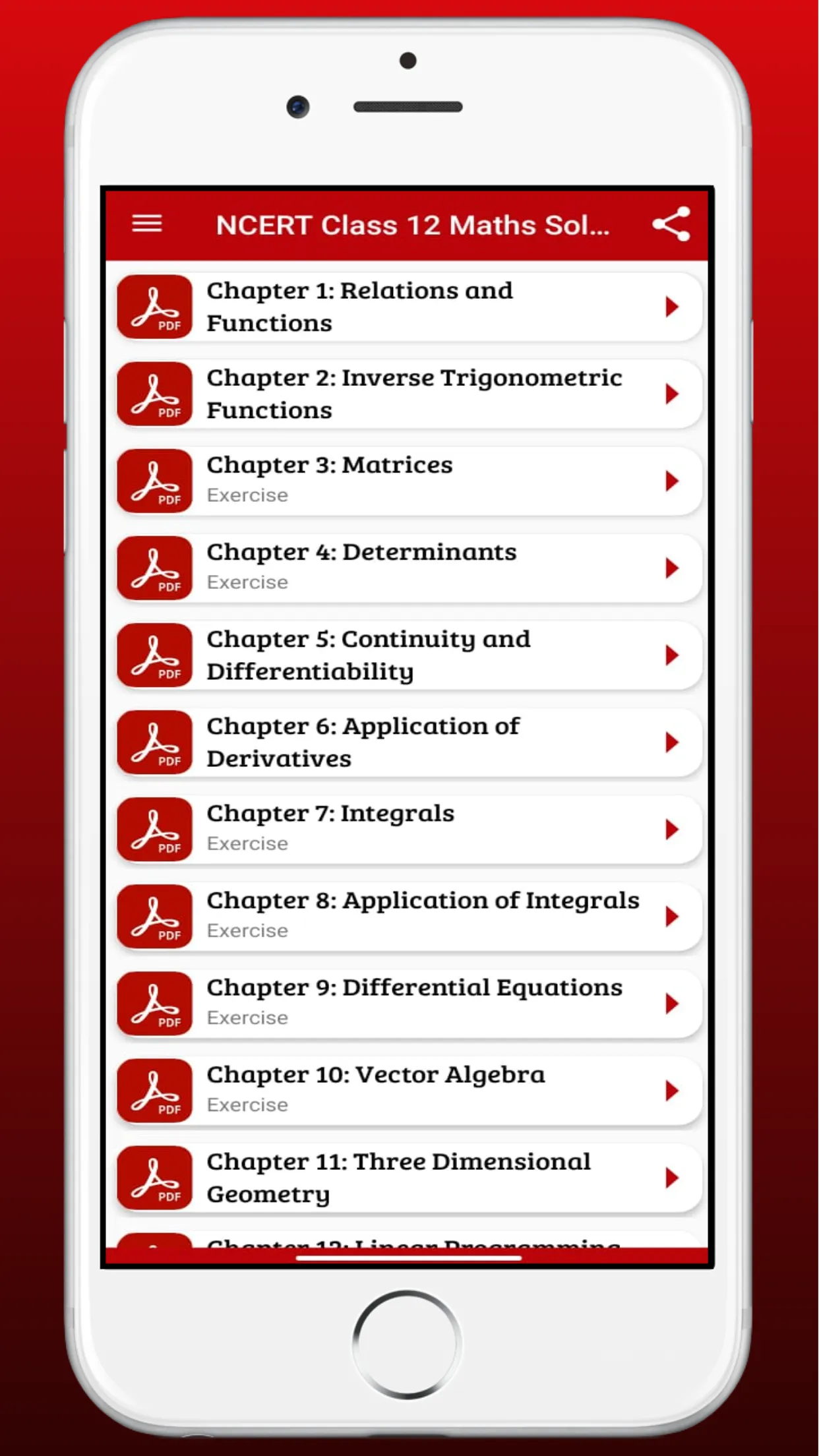 NCERT Class 12 Maths Solution | Indus Appstore | Screenshot