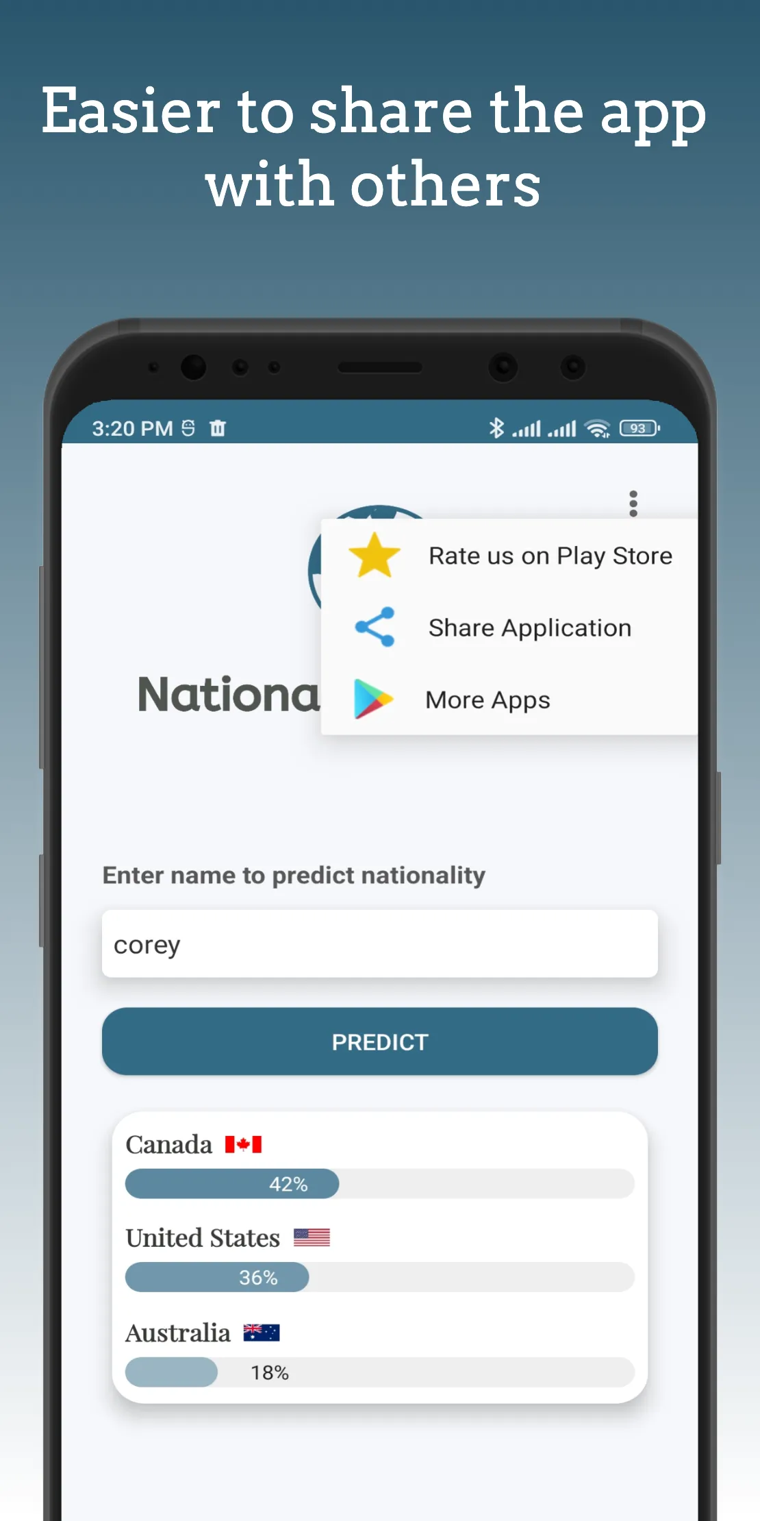 Nationality Predictor | Indus Appstore | Screenshot