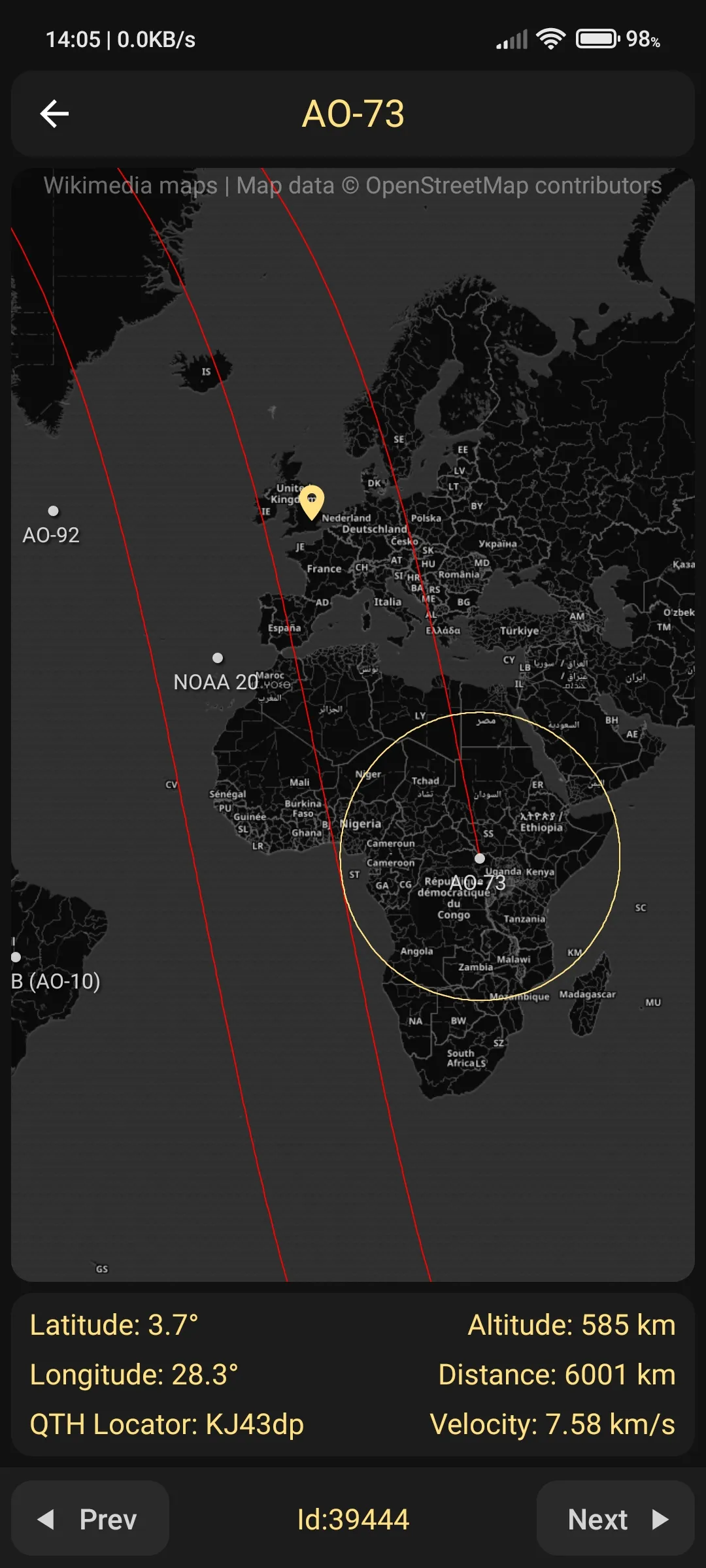 Look4Sat: Satellite tracker | Indus Appstore | Screenshot