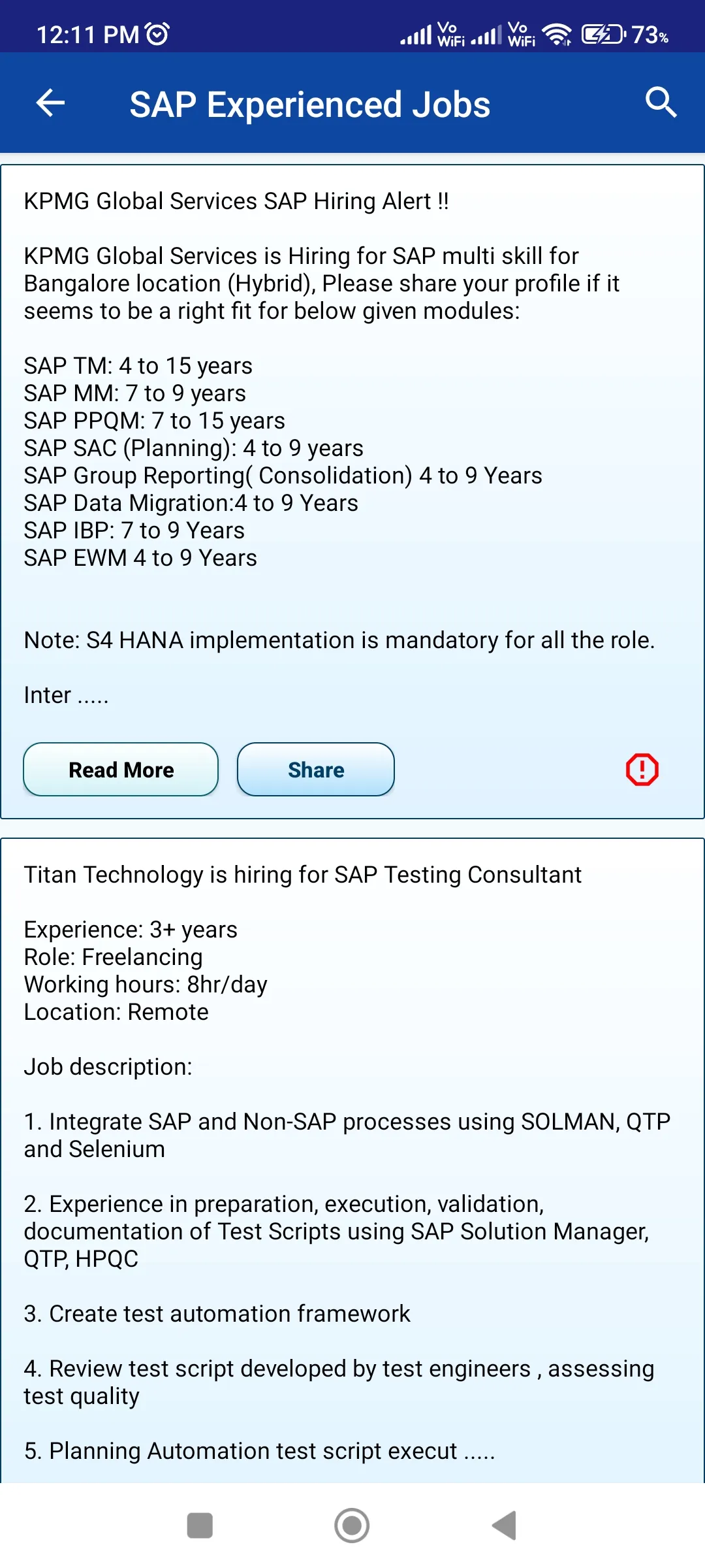 SAP Jobs | Indus Appstore | Screenshot