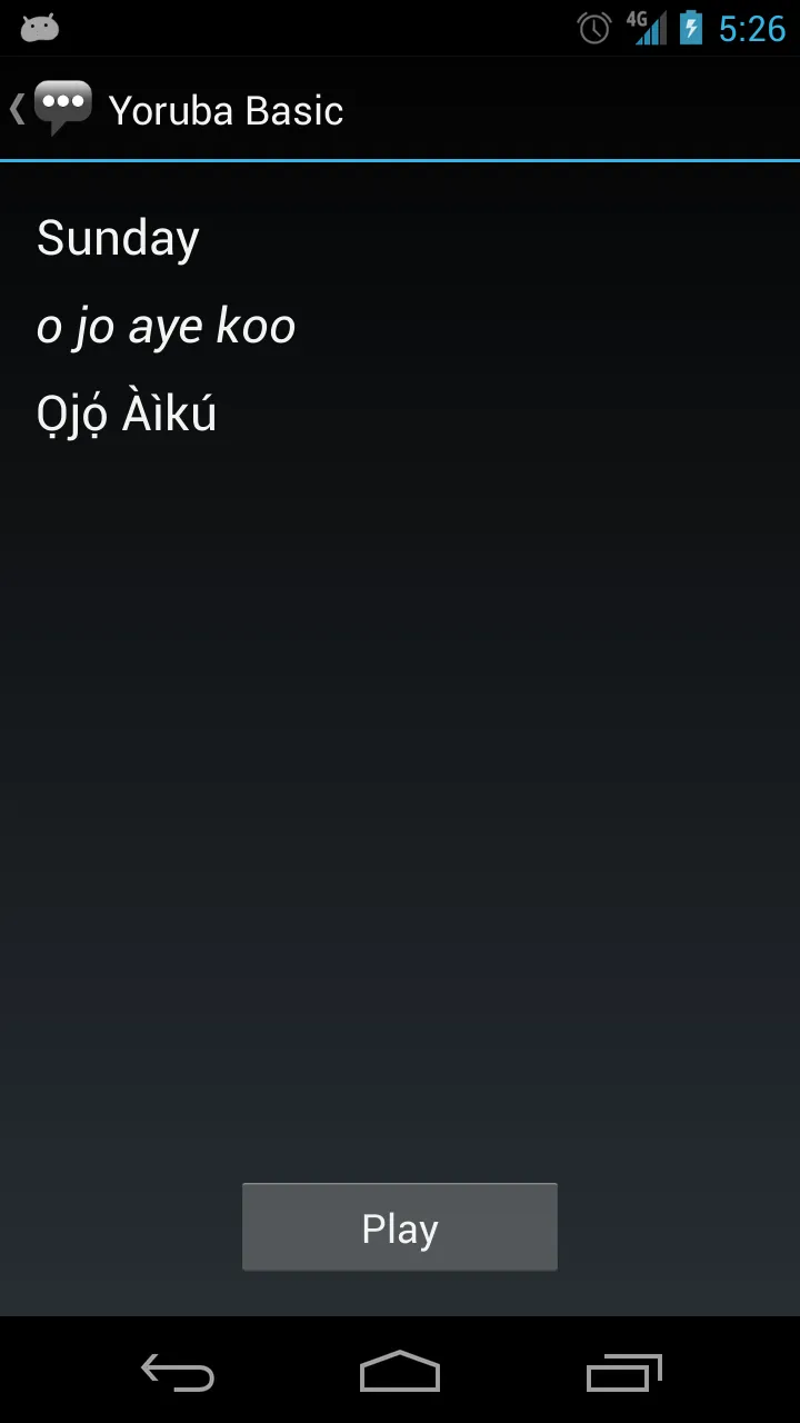 Yoruba Basic Phrases | Indus Appstore | Screenshot