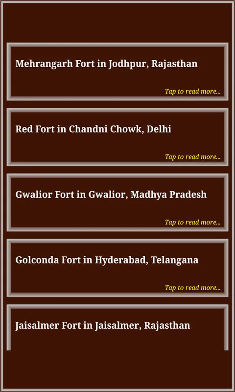 Forts in India | Indus Appstore | Screenshot