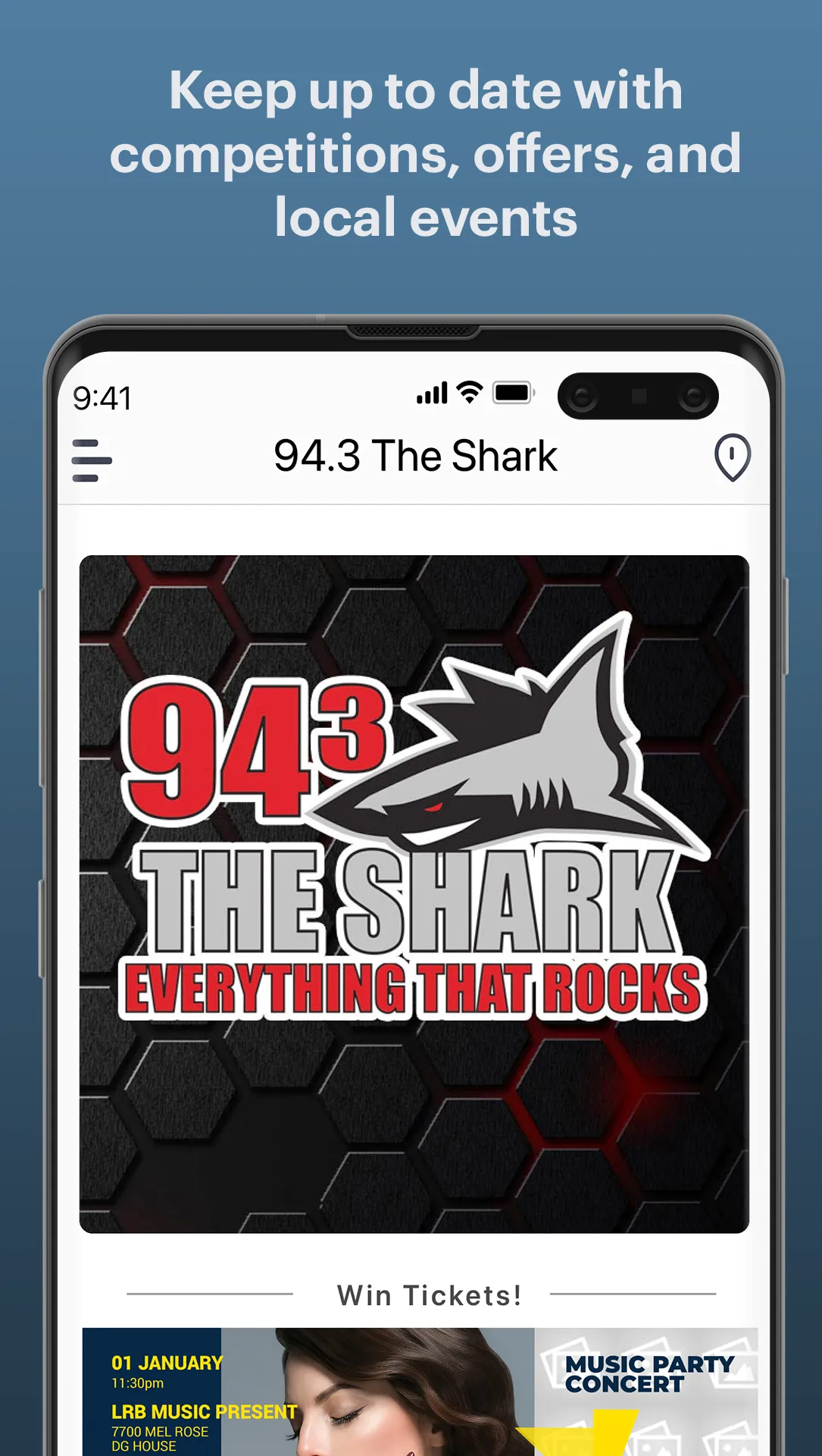 94.3 The Shark | Indus Appstore | Screenshot