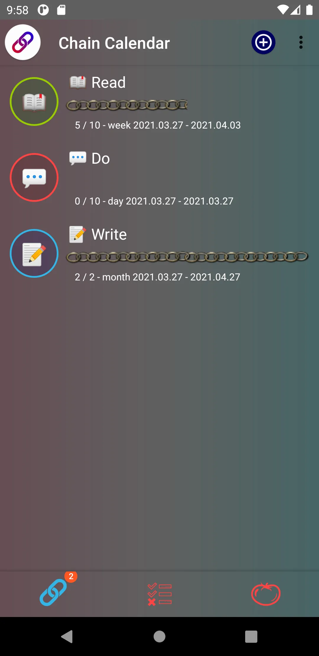 Chain - To Do List - Tomato | Indus Appstore | Screenshot