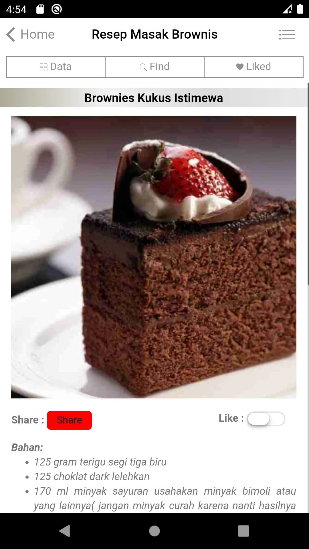 Resep Aneka Kue Brownies | Indus Appstore | Screenshot