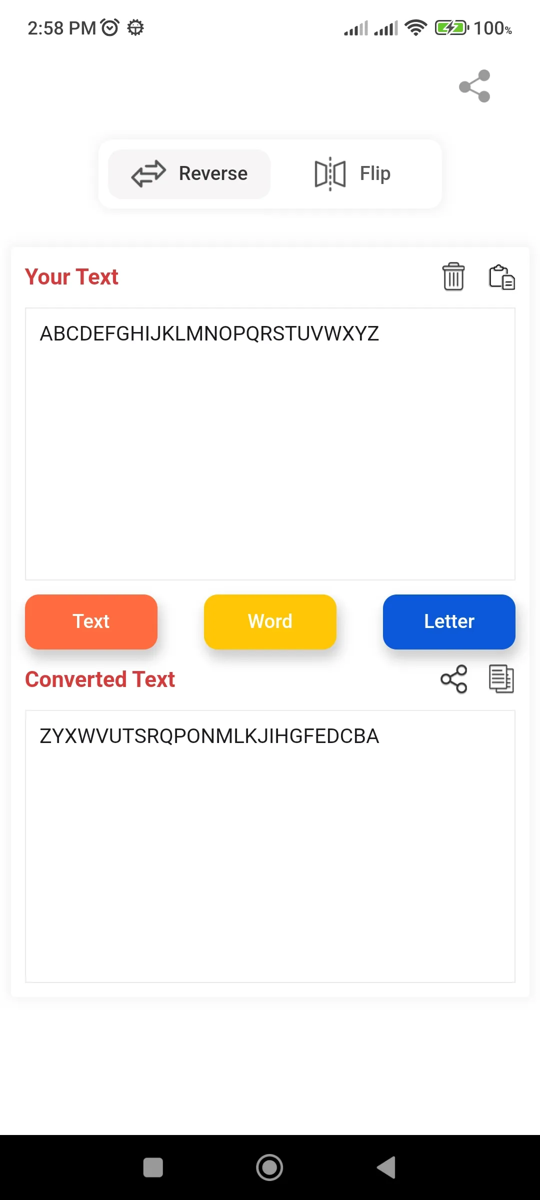 Magic Flip Reverse Text Maker | Indus Appstore | Screenshot