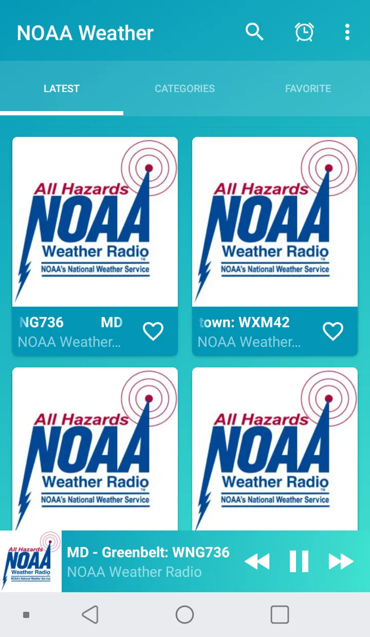 NOAA weather radios online | Indus Appstore | Screenshot