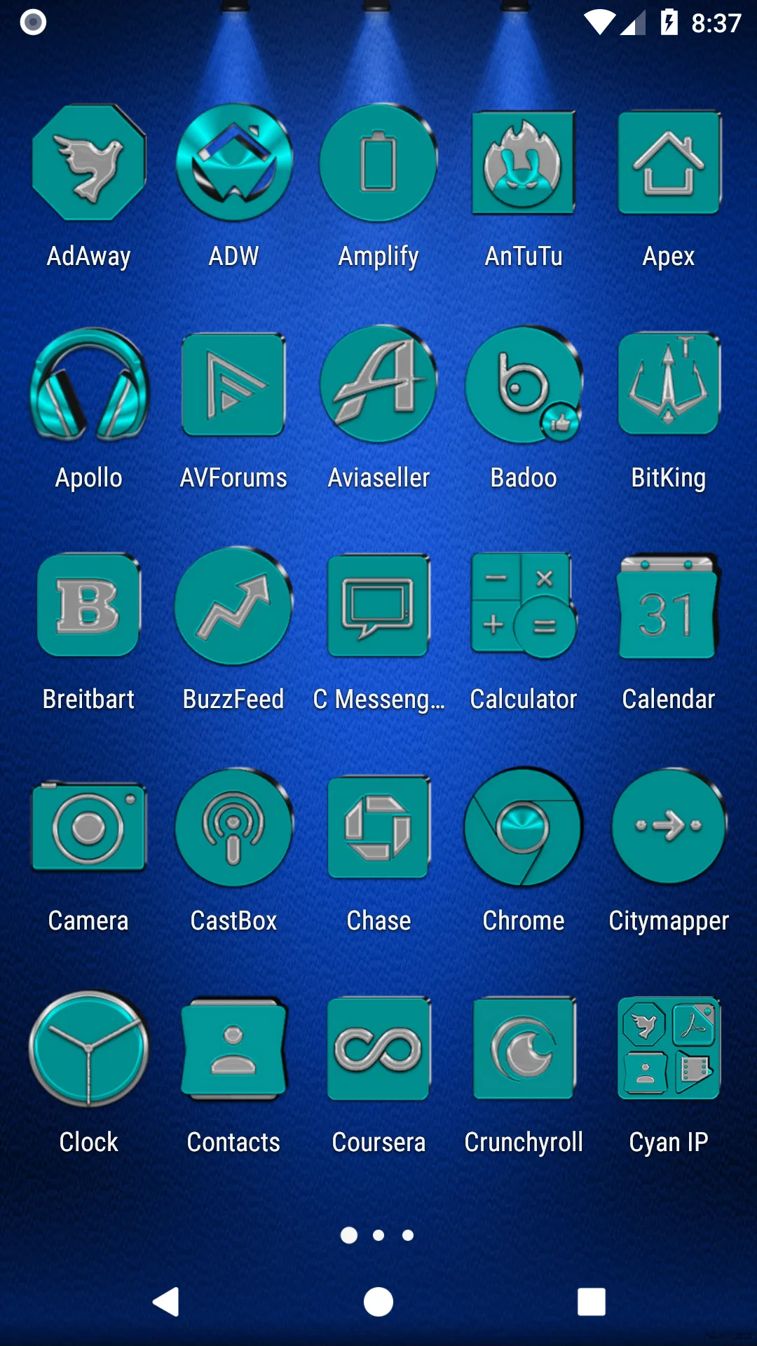 Cyan Icon Pack | Indus Appstore | Screenshot