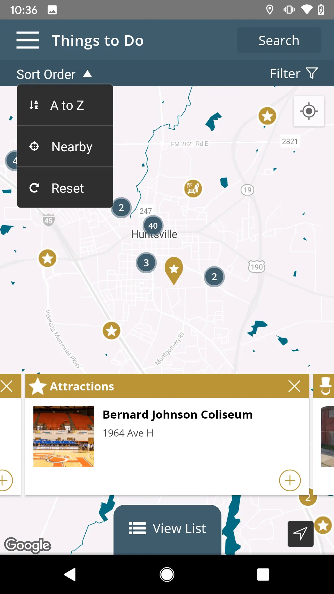 Visit Huntsville, TX! | Indus Appstore | Screenshot