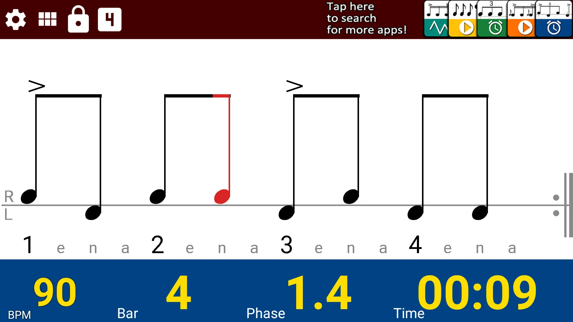 Drum Beat Metronome | Indus Appstore | Screenshot