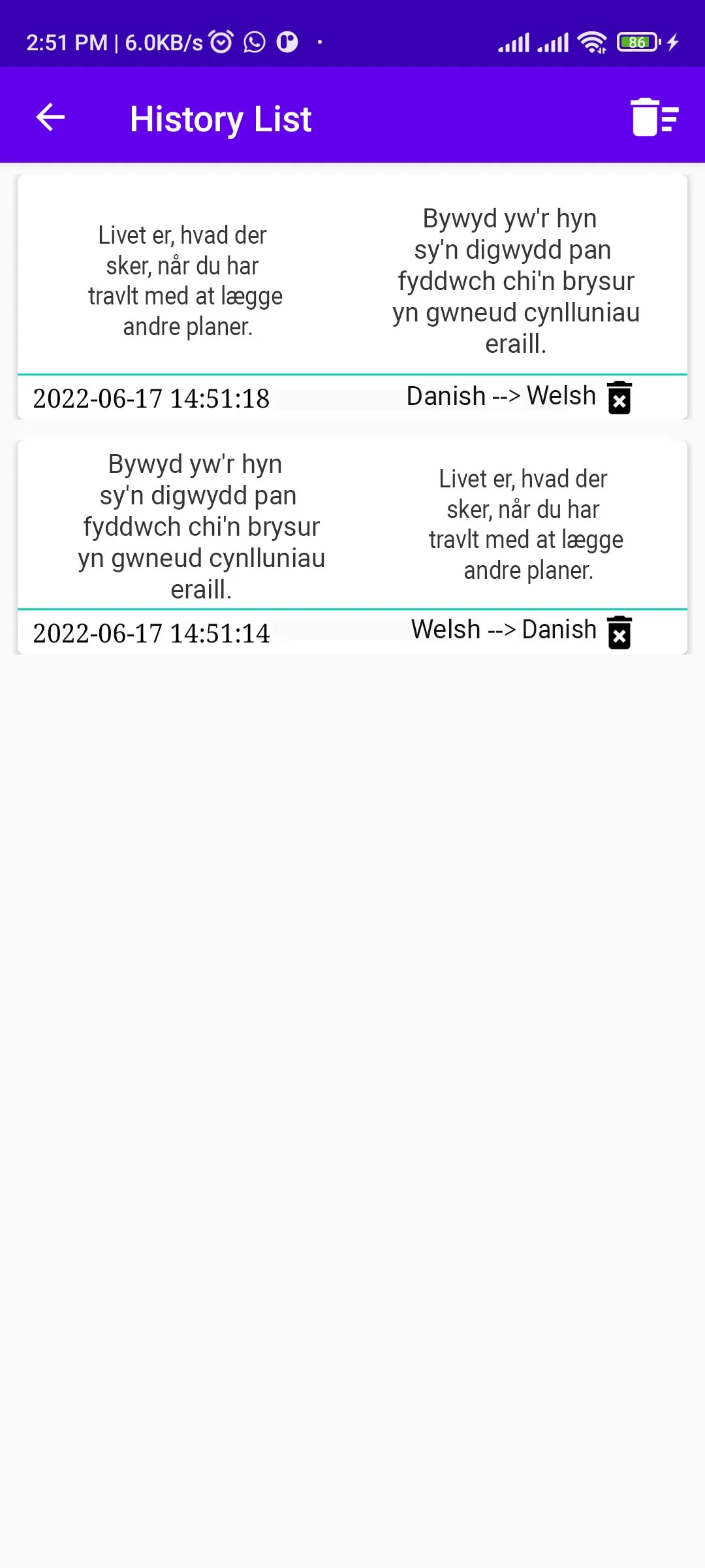 Danish To Welsh Translator | Indus Appstore | Screenshot