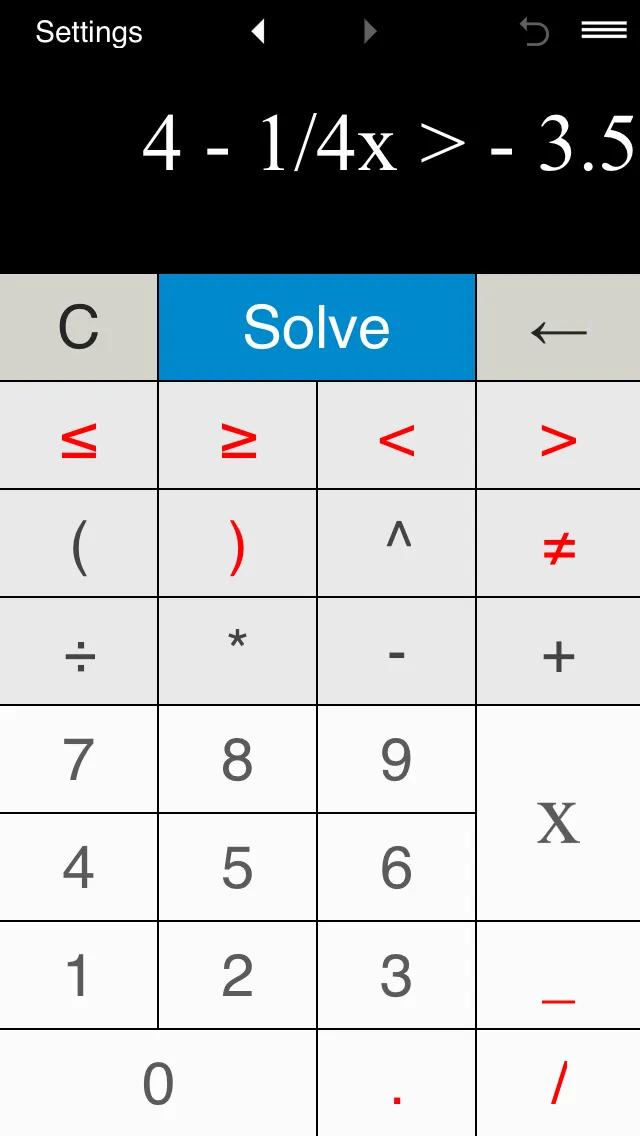 Inequality Calculator | Indus Appstore | Screenshot