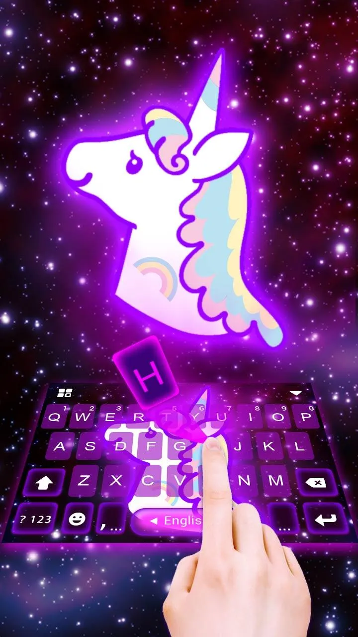 Galaxy Unicorn Keyboard Theme | Indus Appstore | Screenshot