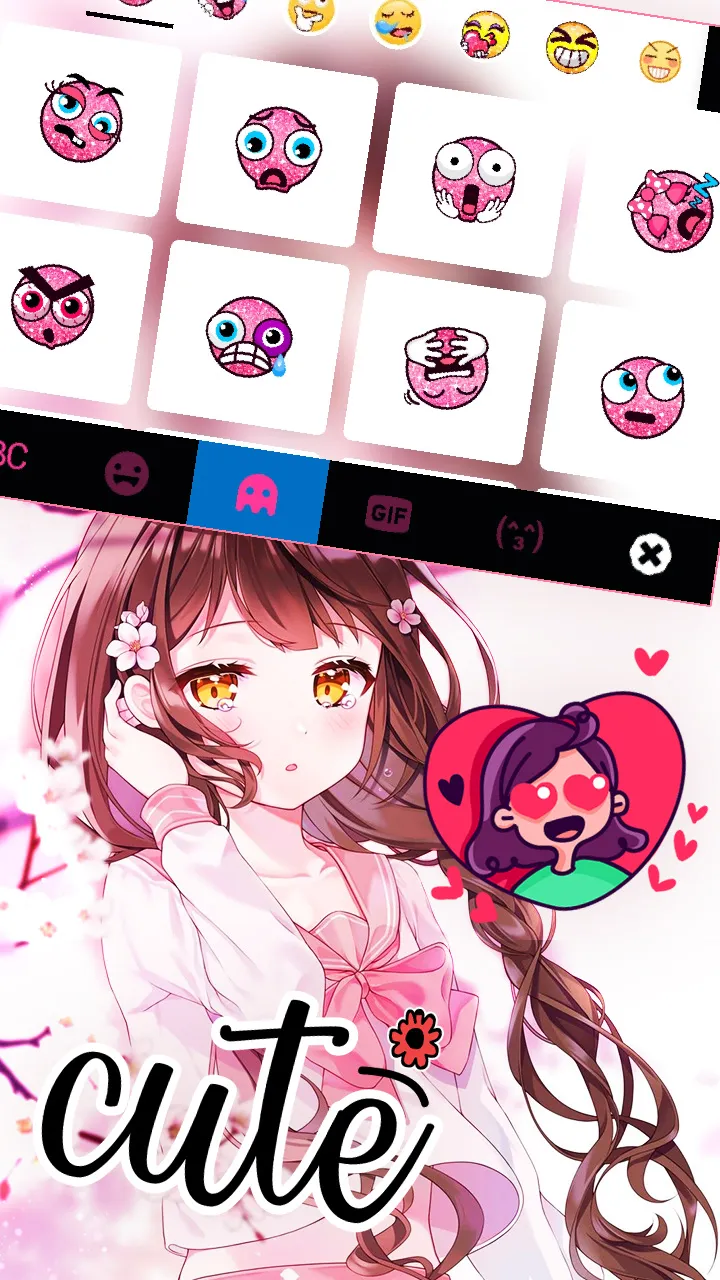 Anime Girl Sakura Keyboard | Indus Appstore | Screenshot