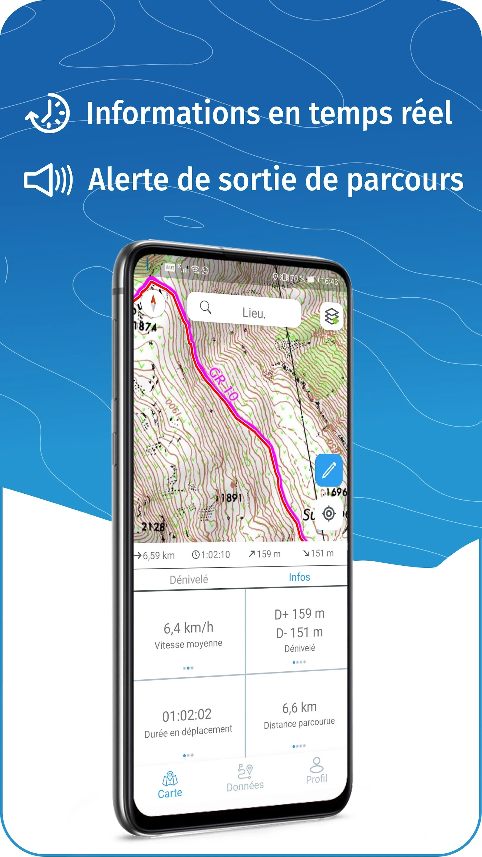 IGNrando' – France hiking maps | Indus Appstore | Screenshot