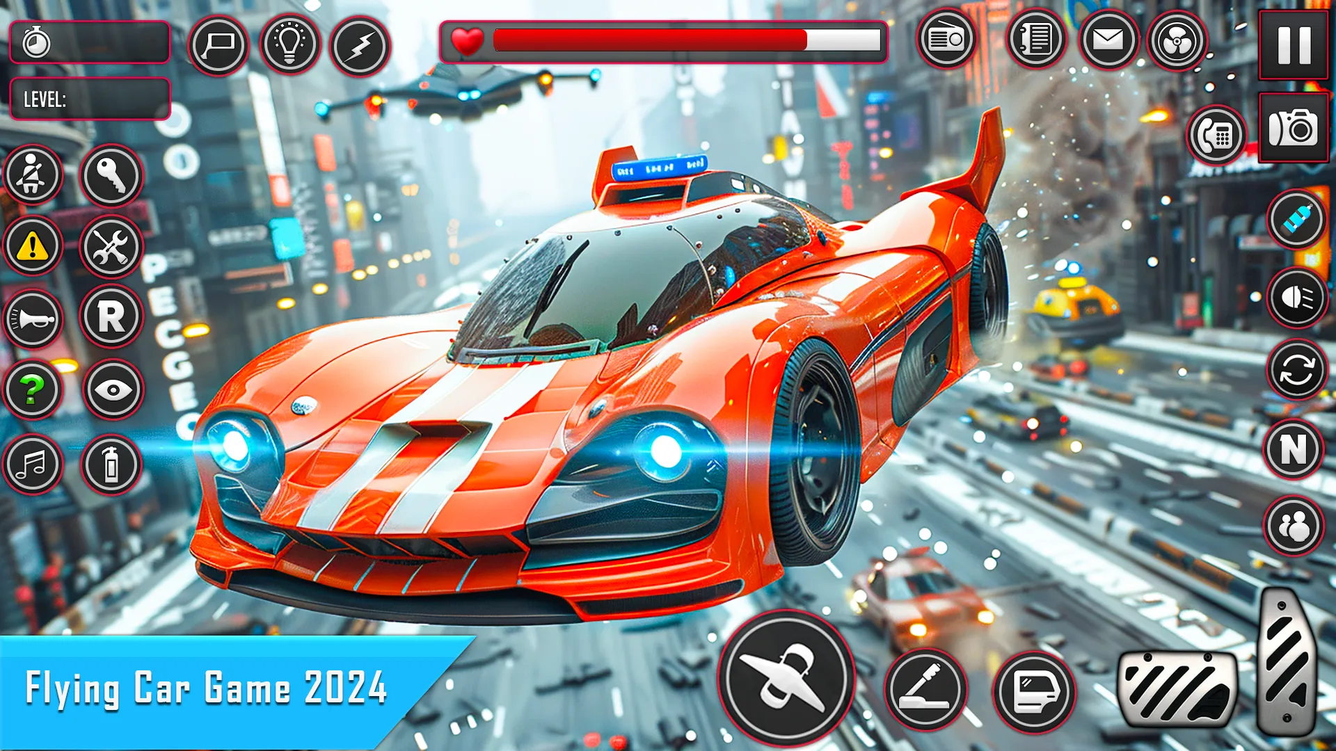 Flying Car Robot Wali Game | Indus Appstore | Screenshot