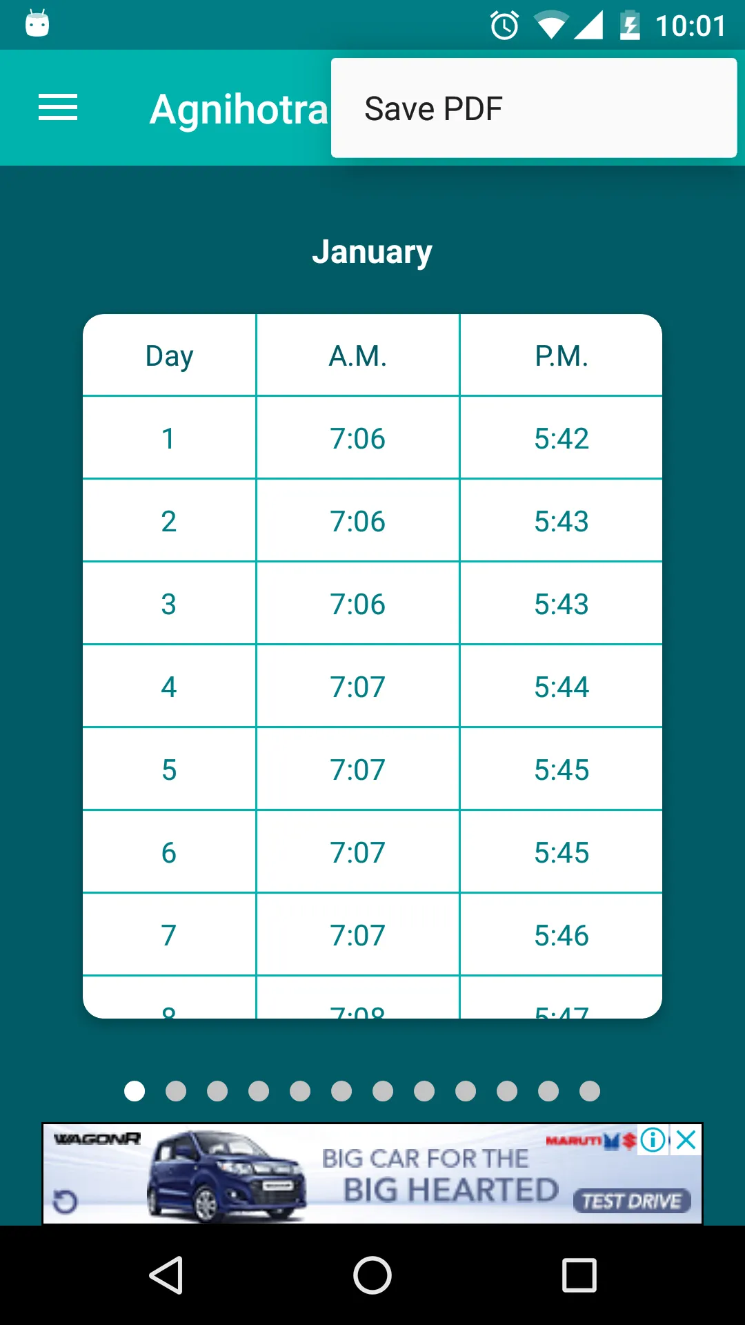 Agnihotra Timing(Madhavashram) | Indus Appstore | Screenshot