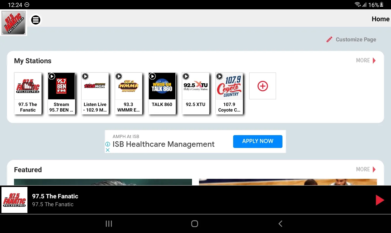 97.5 The Fanatic -Philadelphia | Indus Appstore | Screenshot