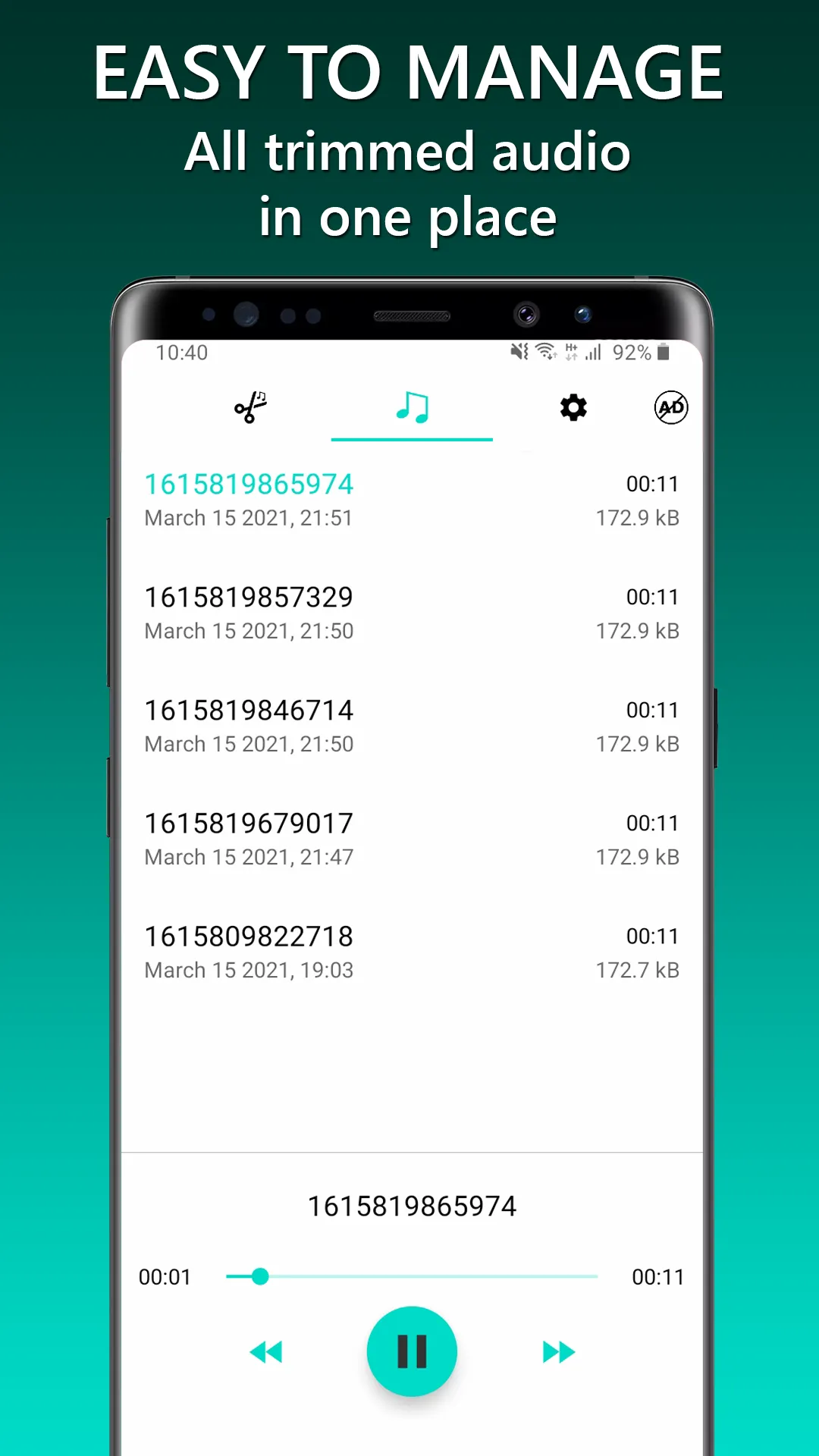 Audio Trimmer: Music, Ringtone | Indus Appstore | Screenshot