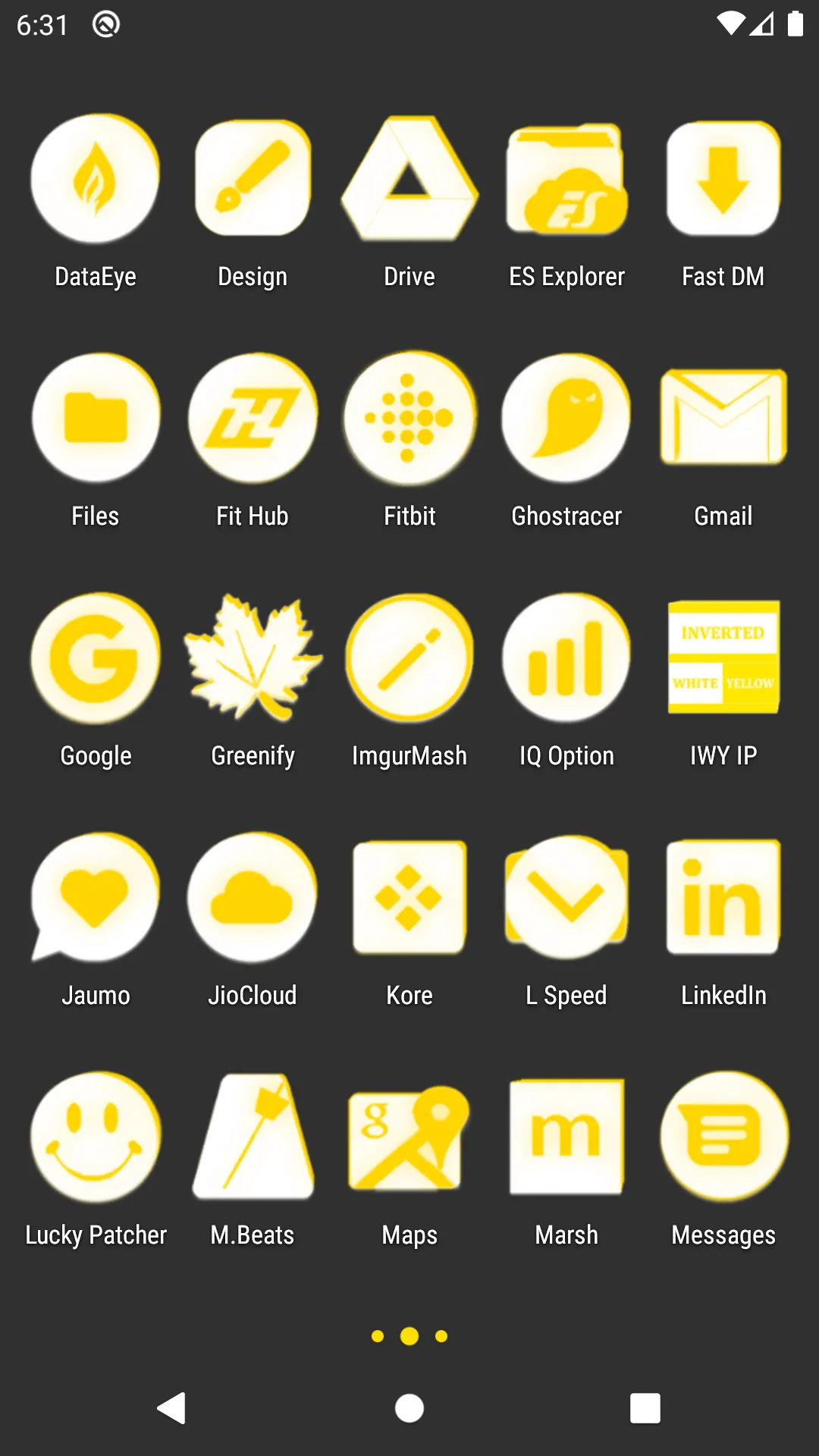 Inverted White Yellow IconPack | Indus Appstore | Screenshot