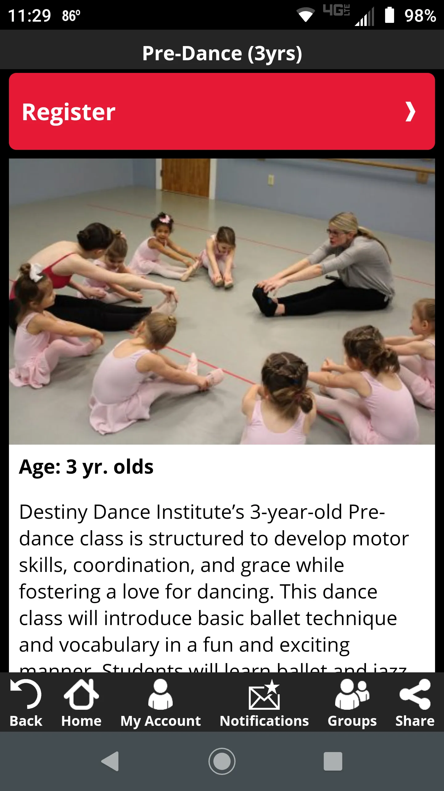 Destiny Dance Institute | Indus Appstore | Screenshot