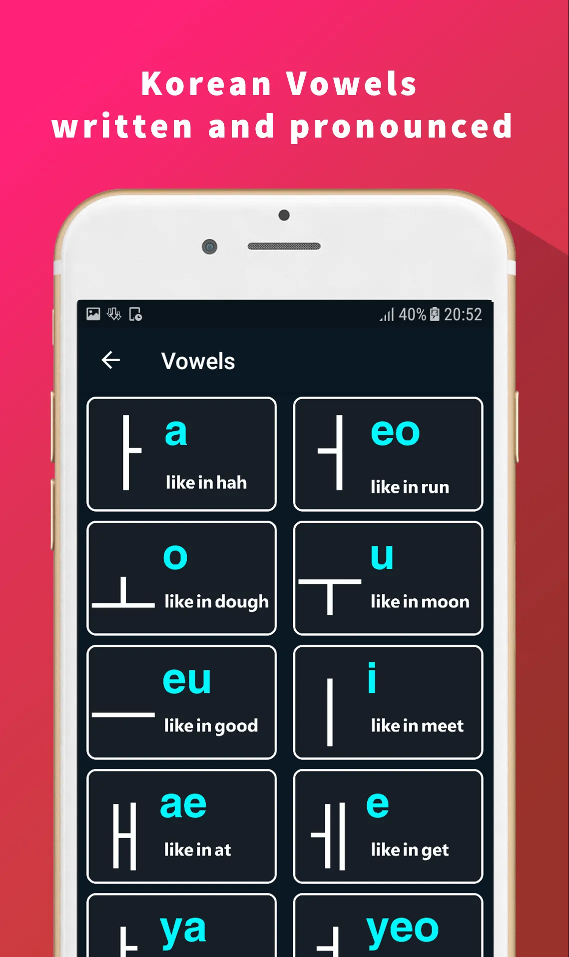 Korean Alphabet | Learn Hangul | Indus Appstore | Screenshot