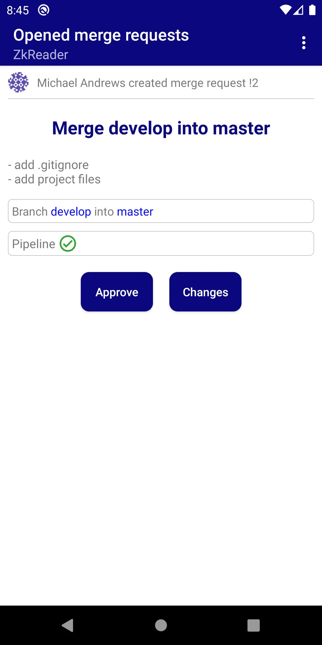 Merge Request Approver | Indus Appstore | Screenshot