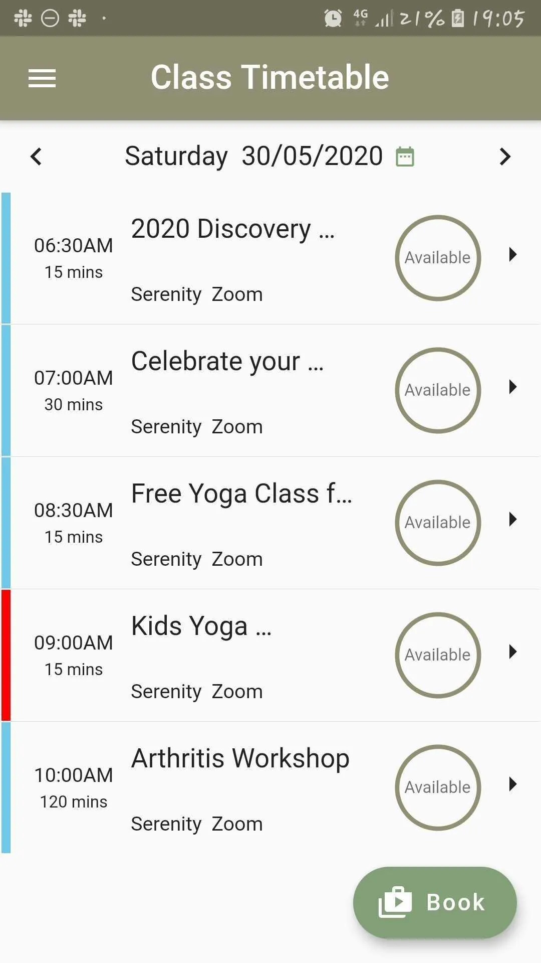 Serenity Bookings App | Indus Appstore | Screenshot