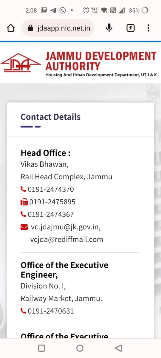 Jammu Development Authority | Indus Appstore | Screenshot