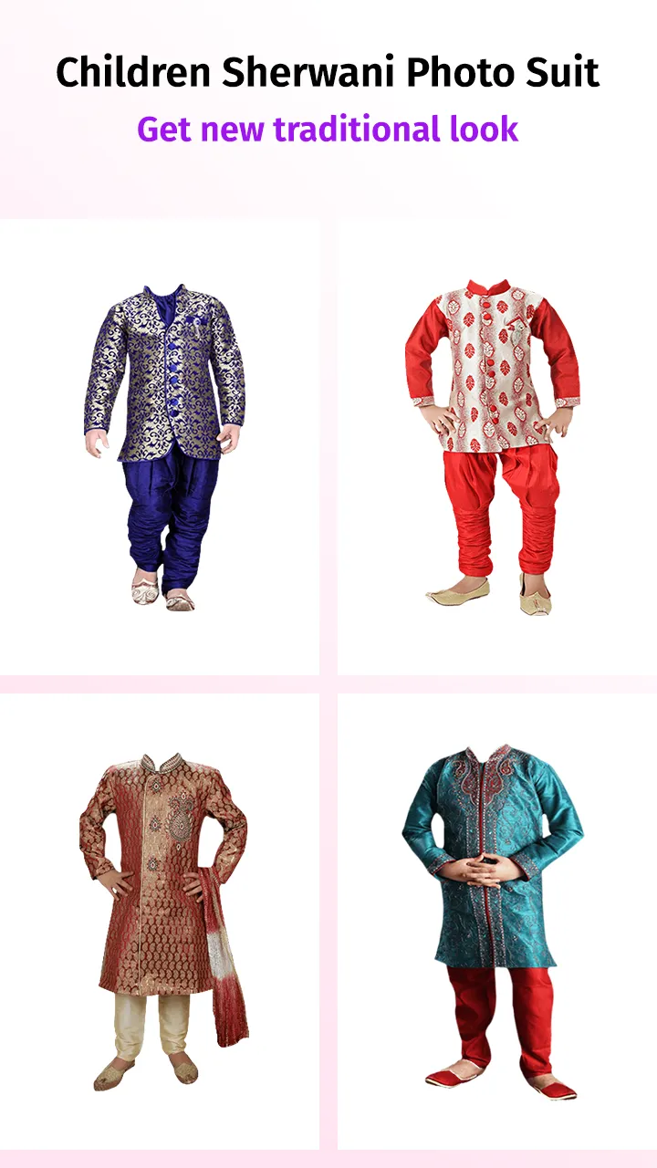 Children Shervani Photo Suit | Indus Appstore | Screenshot