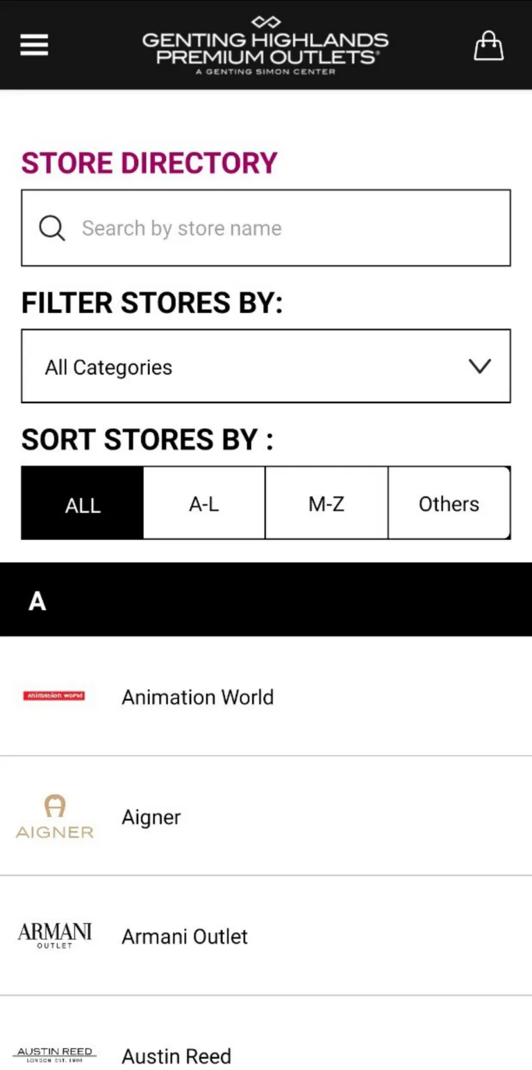 Premium Outlets Malaysia | Indus Appstore | Screenshot