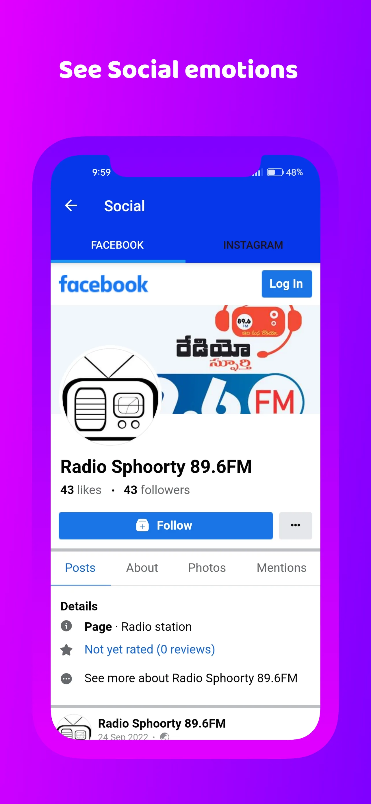 Radio Sphoorty 89.6 FM | Indus Appstore