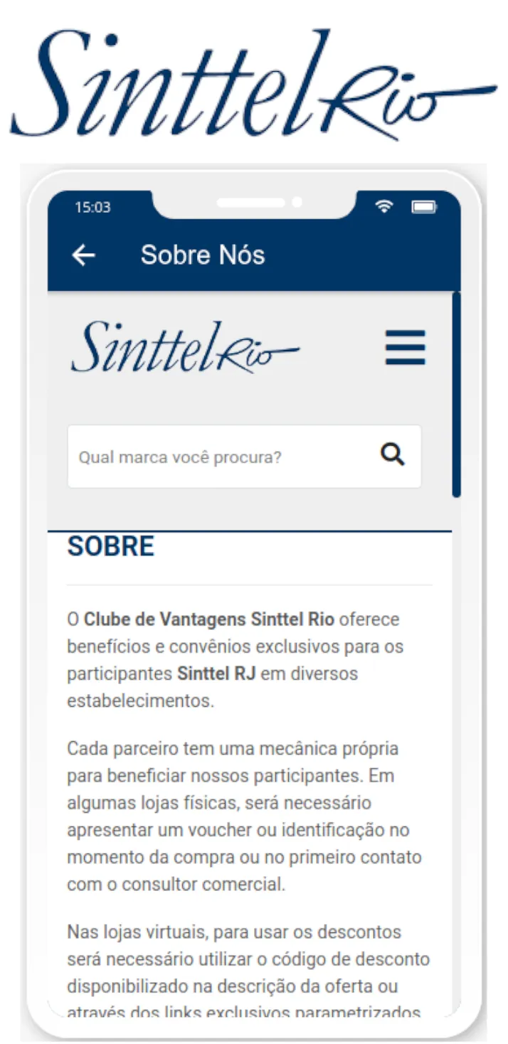 Convênios Sinttel Rio | Indus Appstore | Screenshot