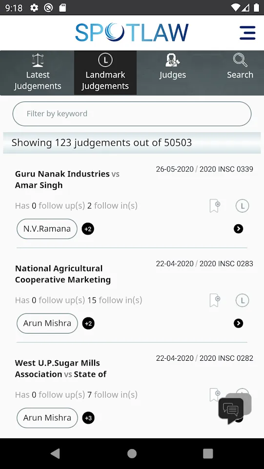 SpotLaw App for Supreme Court of India Judgements | Indus Appstore | Screenshot