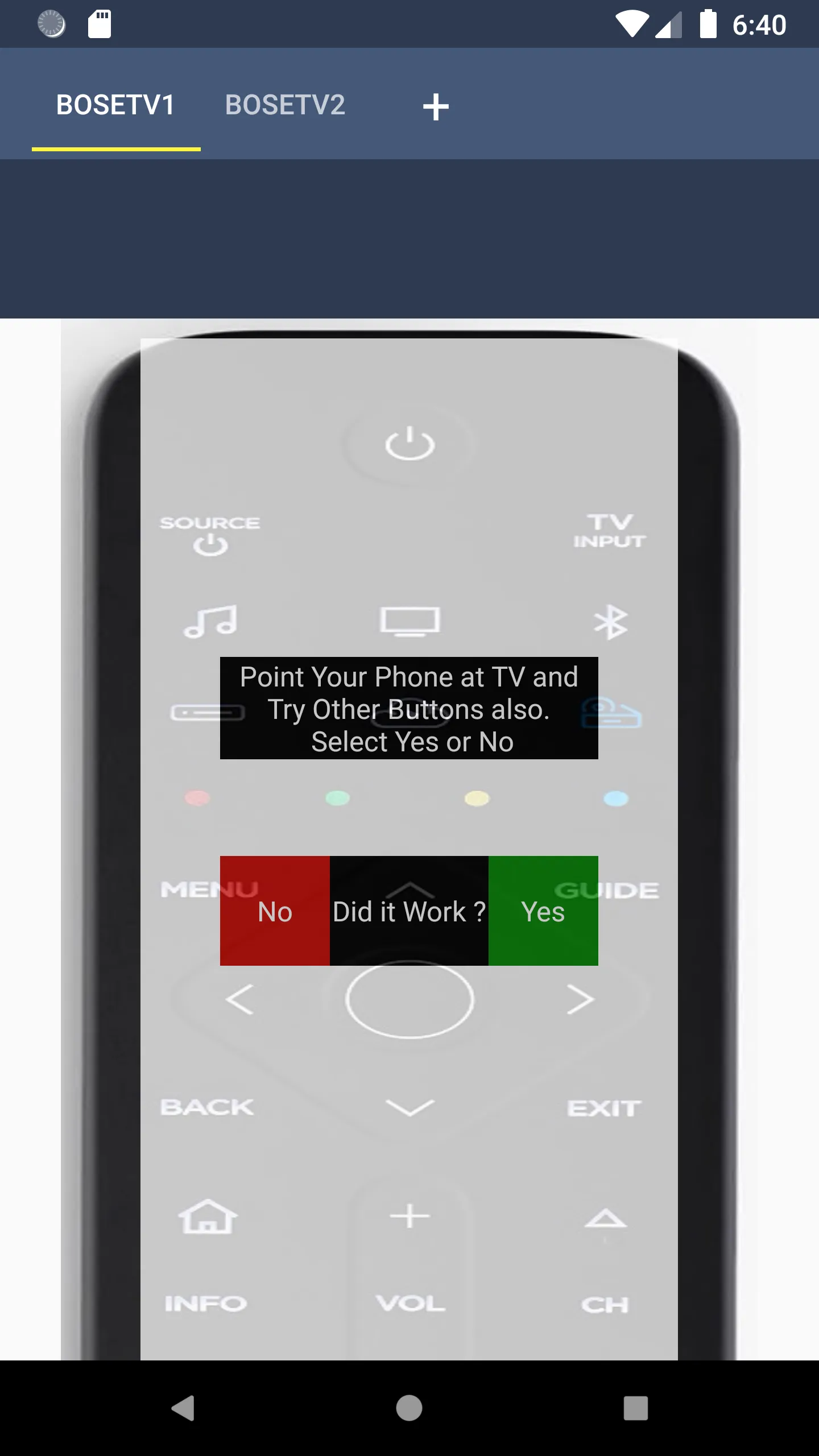 Bose TV Remote | Indus Appstore | Screenshot