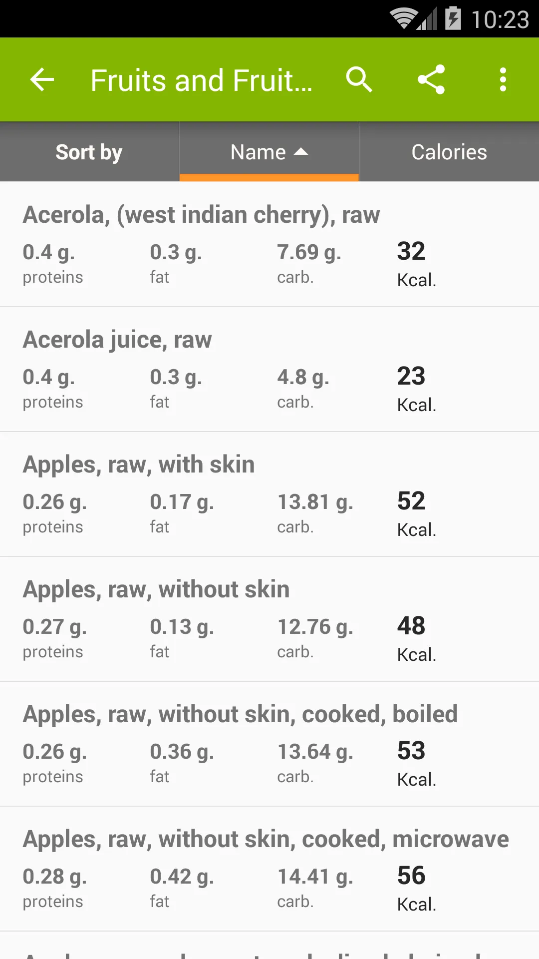 Calories in food | Indus Appstore | Screenshot