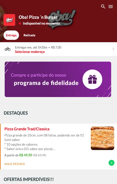 Oba! Pizza | Indus Appstore | Screenshot