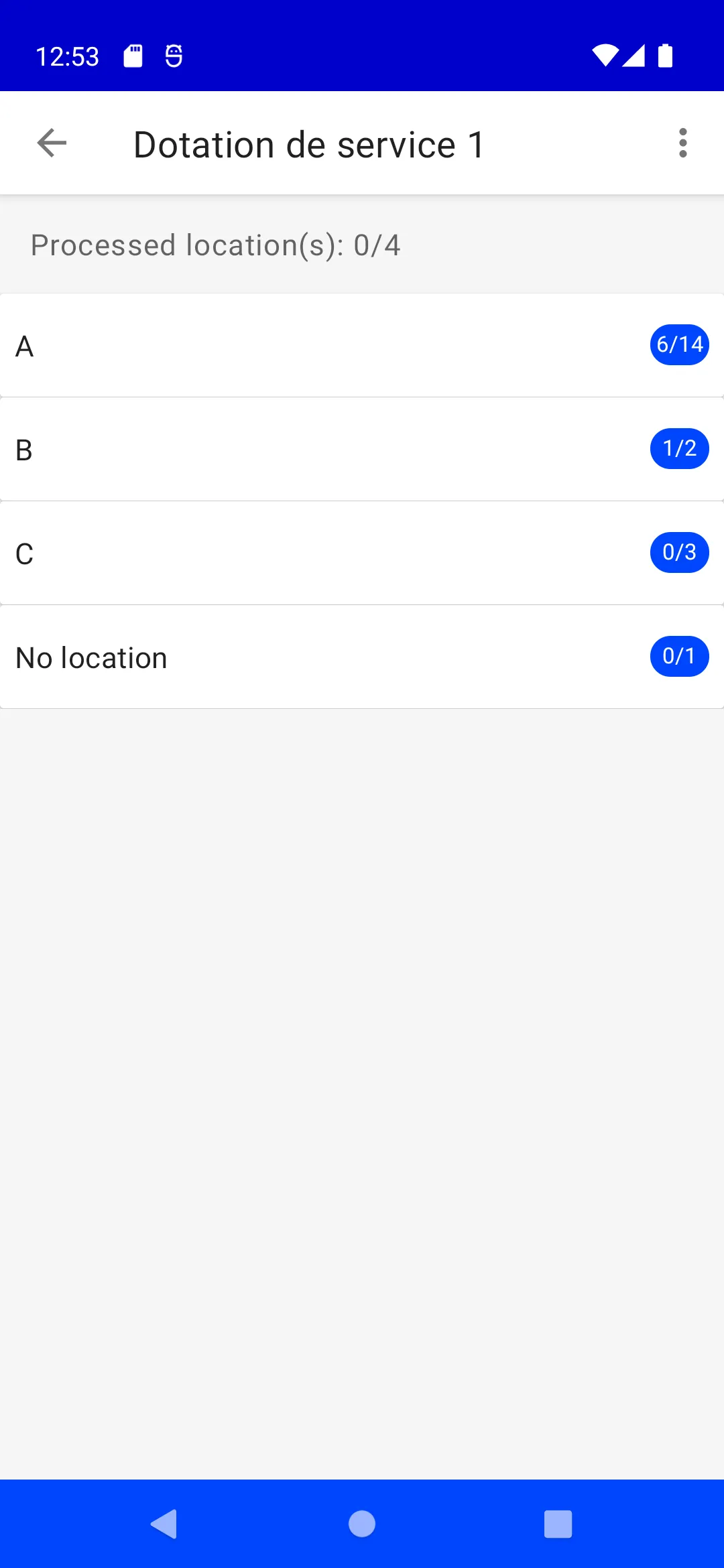 Department allocations | Indus Appstore | Screenshot