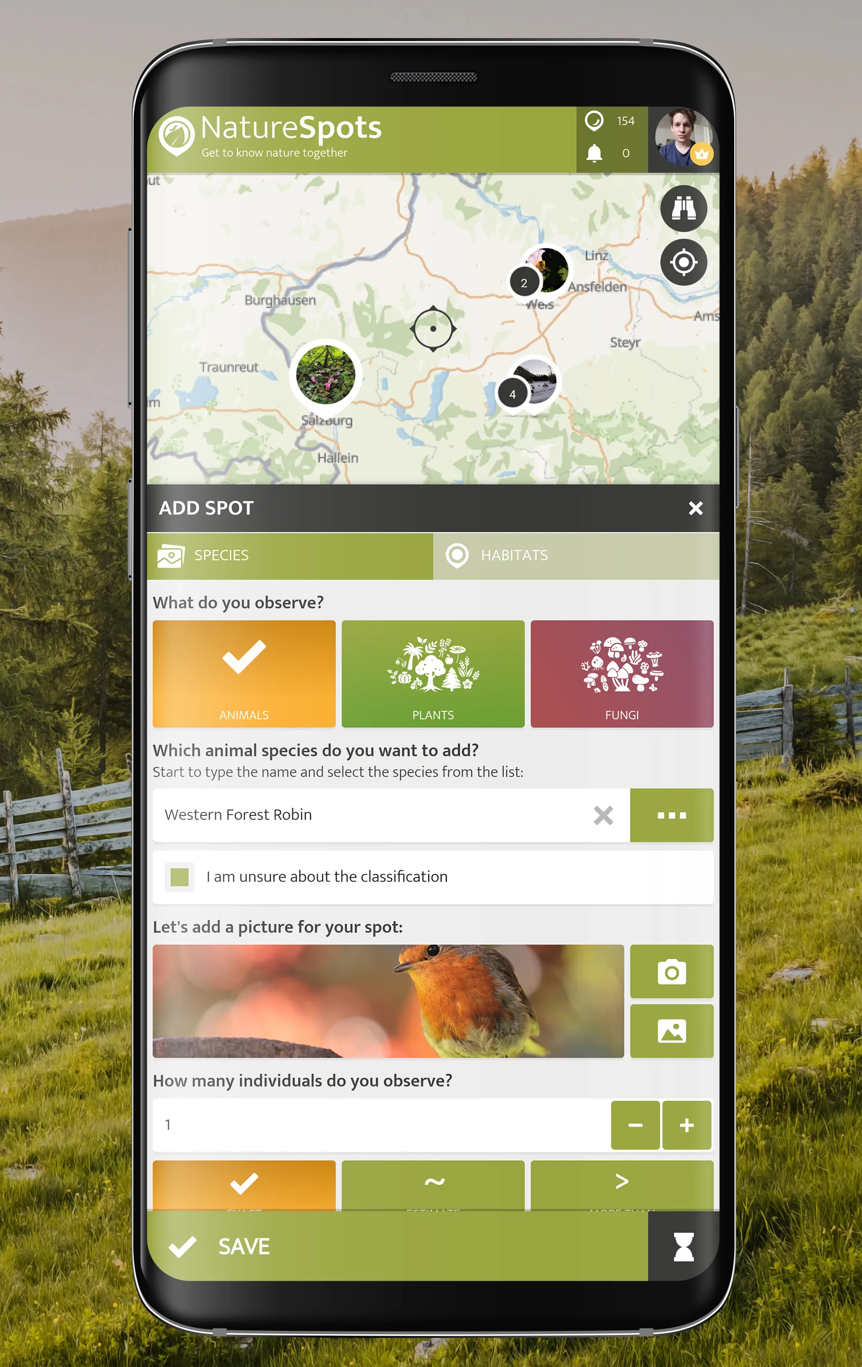 NatureSpots - observe nature & | Indus Appstore | Screenshot