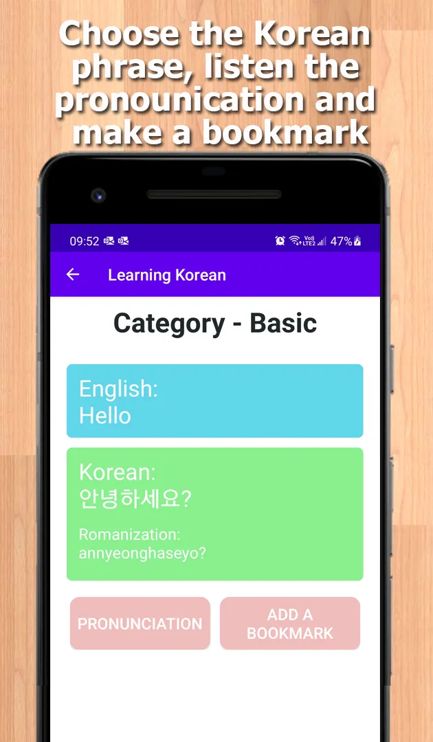 Learn Korean Phrasebook | Indus Appstore | Screenshot