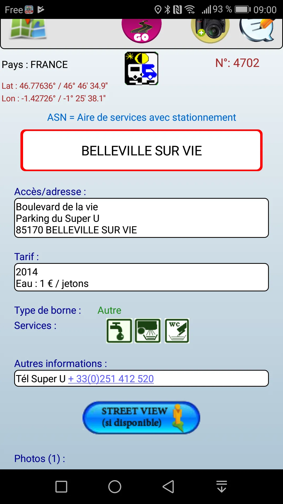 Aires de Campingcar-Infos V4.x | Indus Appstore | Screenshot