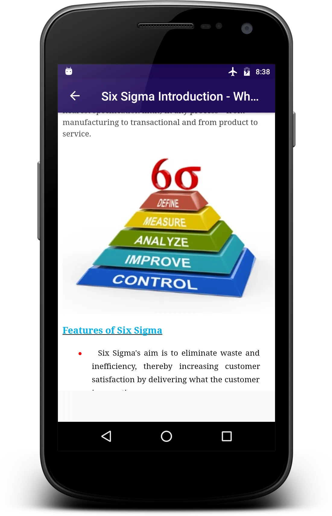 Learn - Six Sigma | Indus Appstore | Screenshot