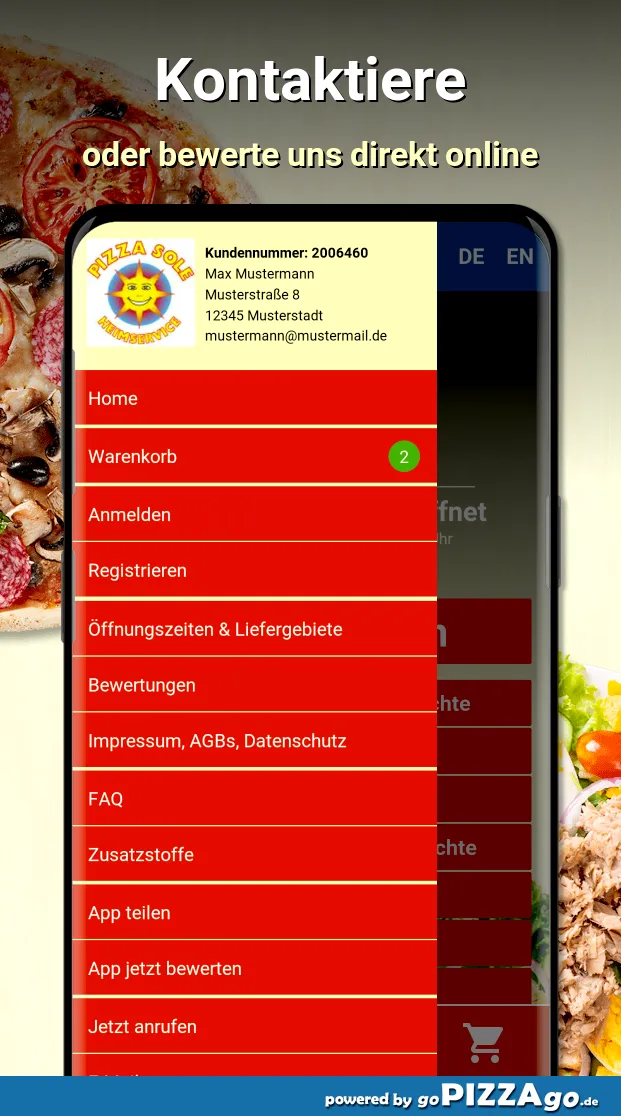 Pizza Sole Reutlingen | Indus Appstore | Screenshot