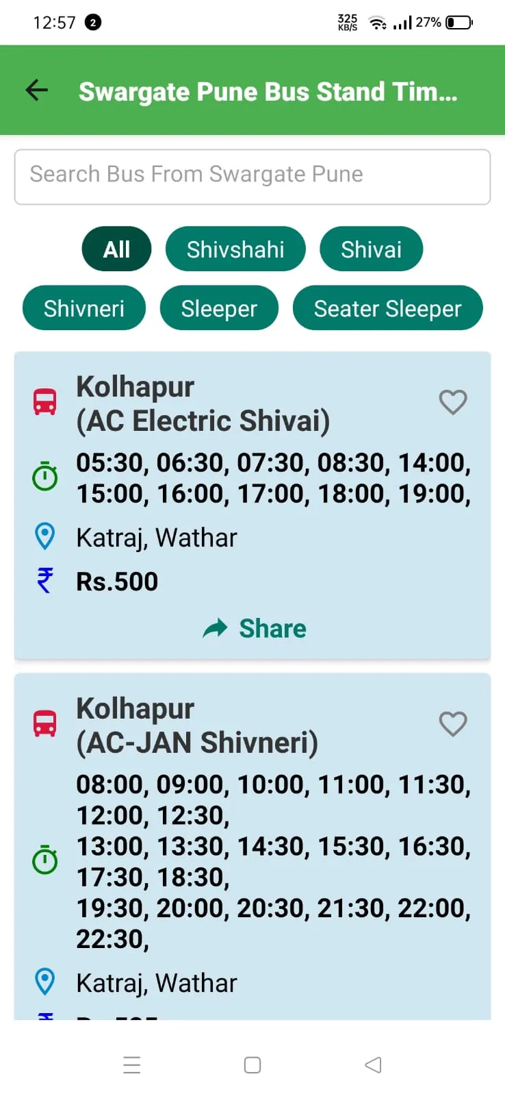 ST Bus Time Table Guide | Indus Appstore | Screenshot