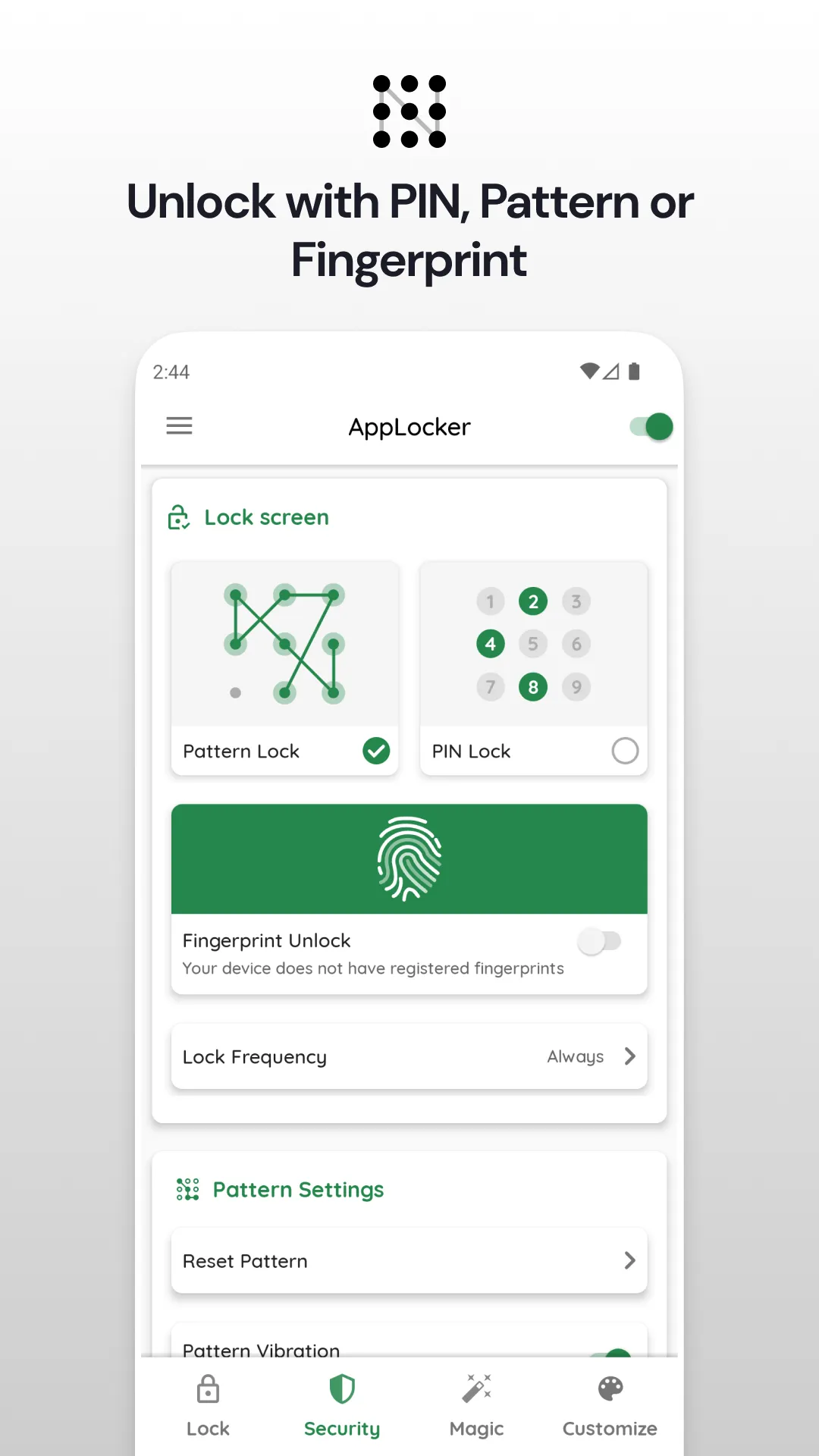 App Lock: Fingerprint, Pattern | Indus Appstore | Screenshot