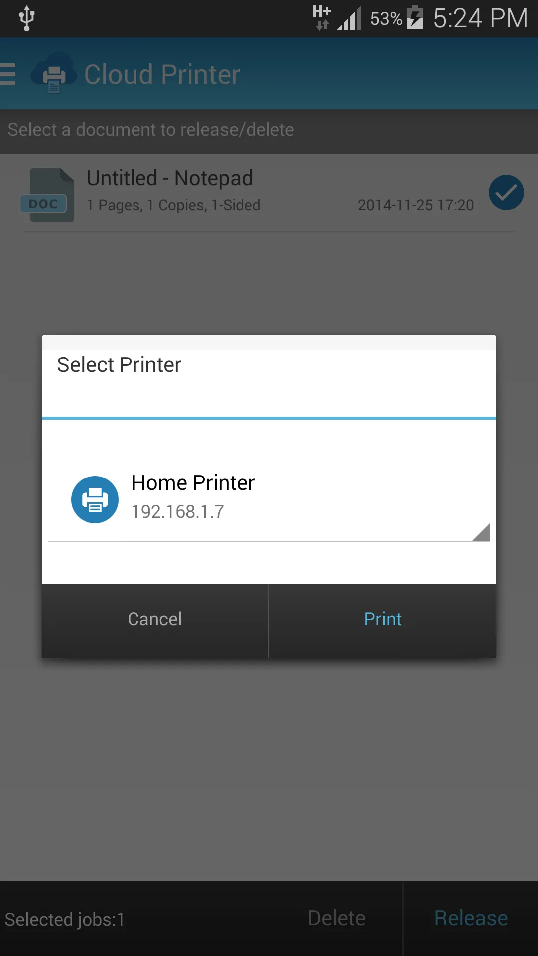 Cloud Print - Canon, Epson, HP | Indus Appstore | Screenshot