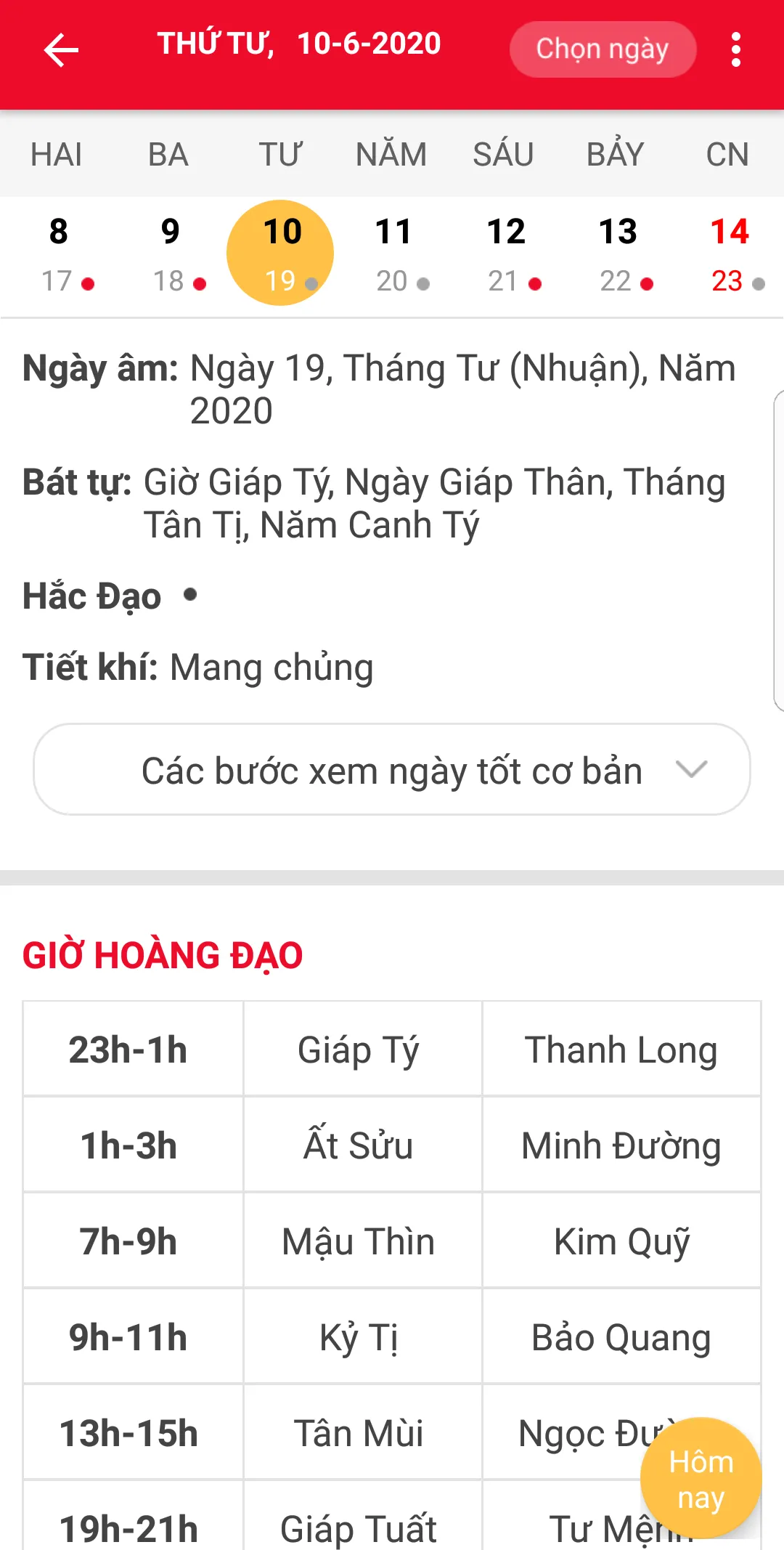 Lich ngay TOT - Lich Van Su | Indus Appstore | Screenshot