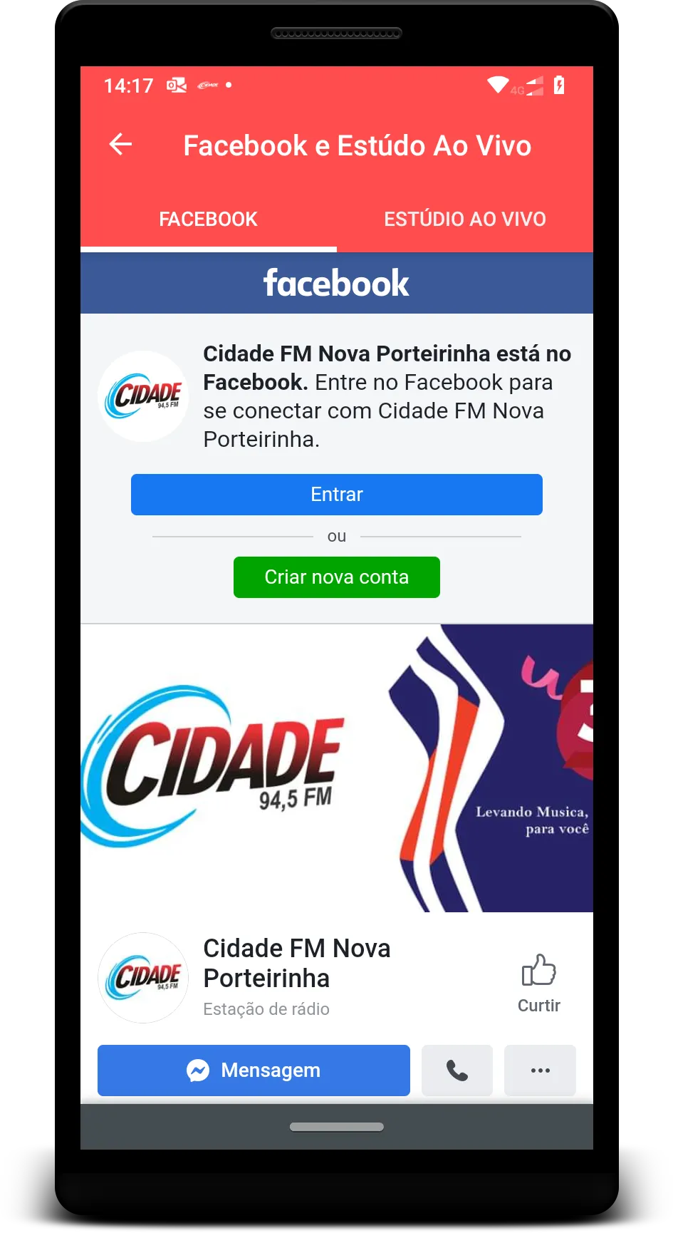 RADIO CIDADE FM - NOVA PORTEIR | Indus Appstore | Screenshot