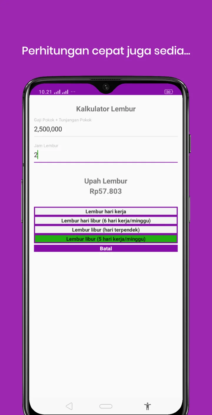 Upah Lembur | Indus Appstore | Screenshot